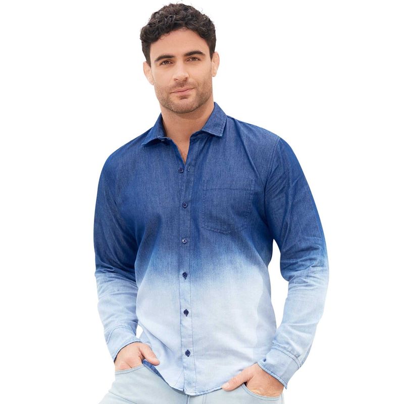 Camisa Para Hombre Azul Navy MP