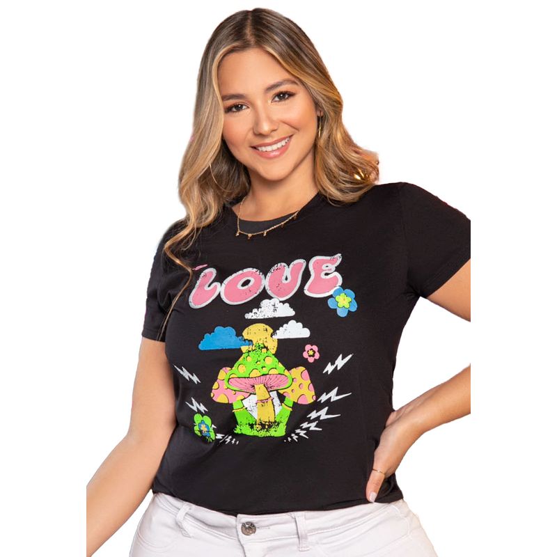 Camiseta Mujer Negro Atypical 33816