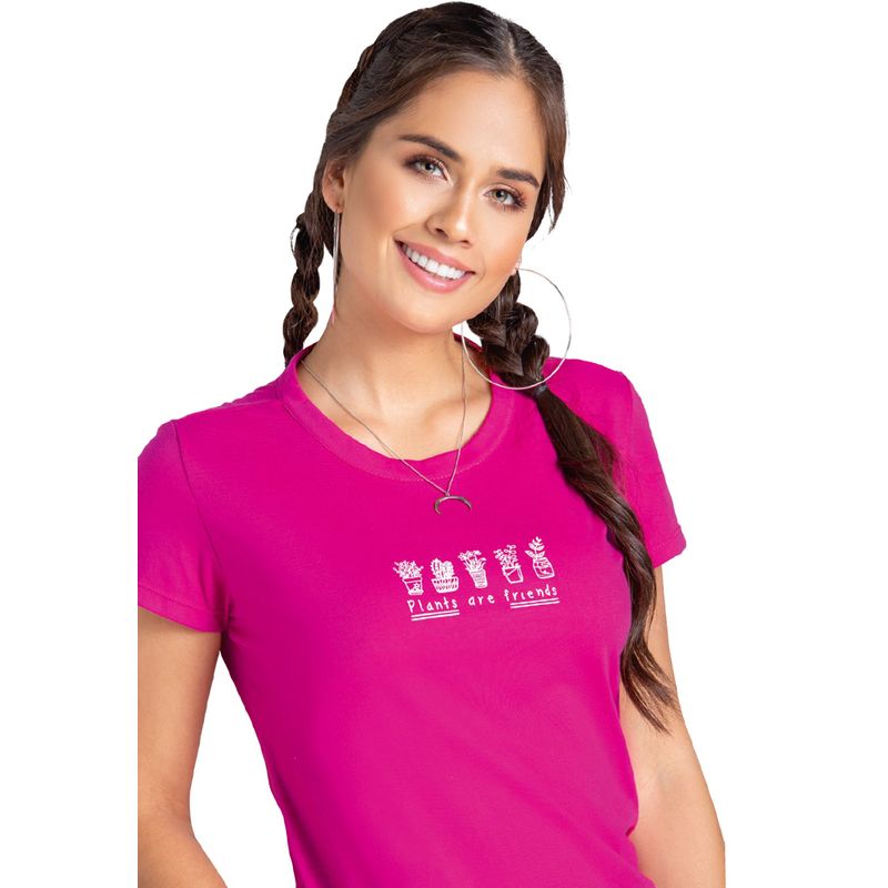 Camiseta Juvenil Femenino Fucsia Atypical