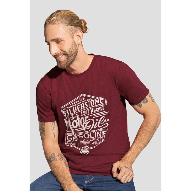 Camiseta Hombre Vinotinto Rutta 106207