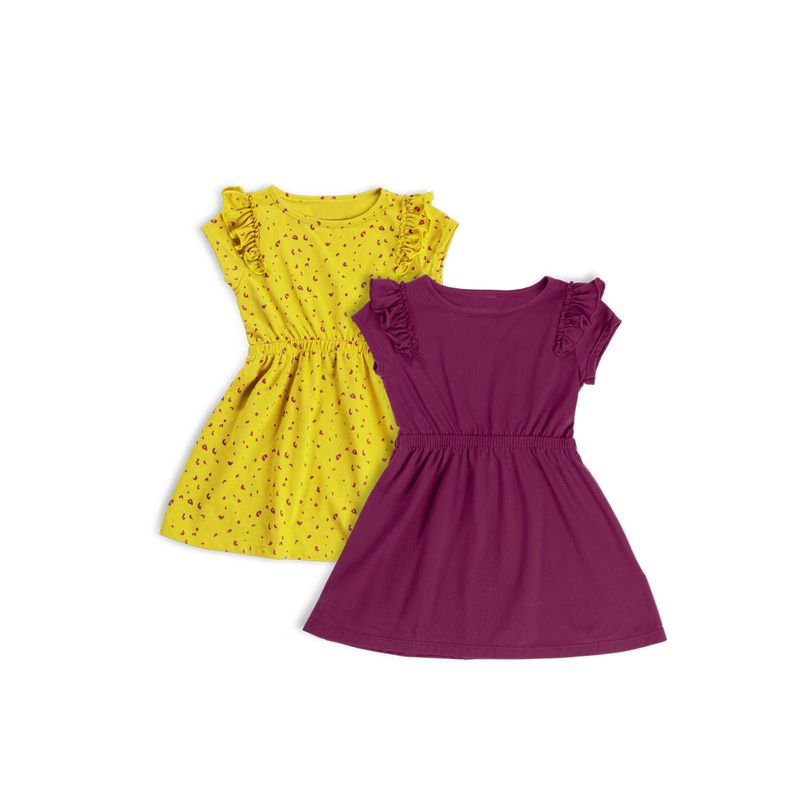 Vestido Paq X2 Infantil Multicolor Mp 5038