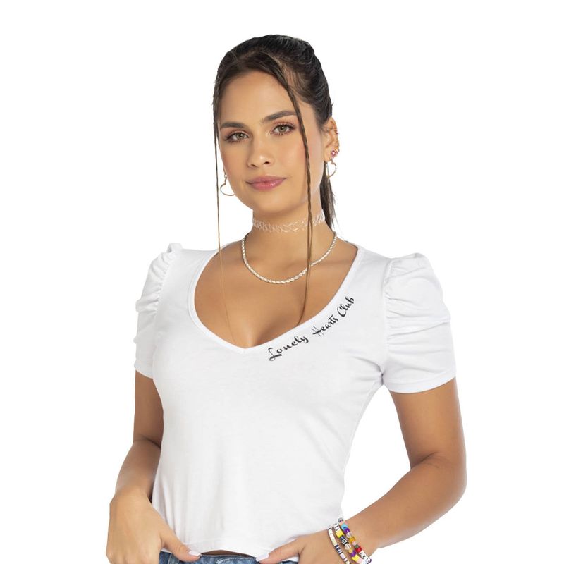Camiseta Mujer Blanco Mp 34745