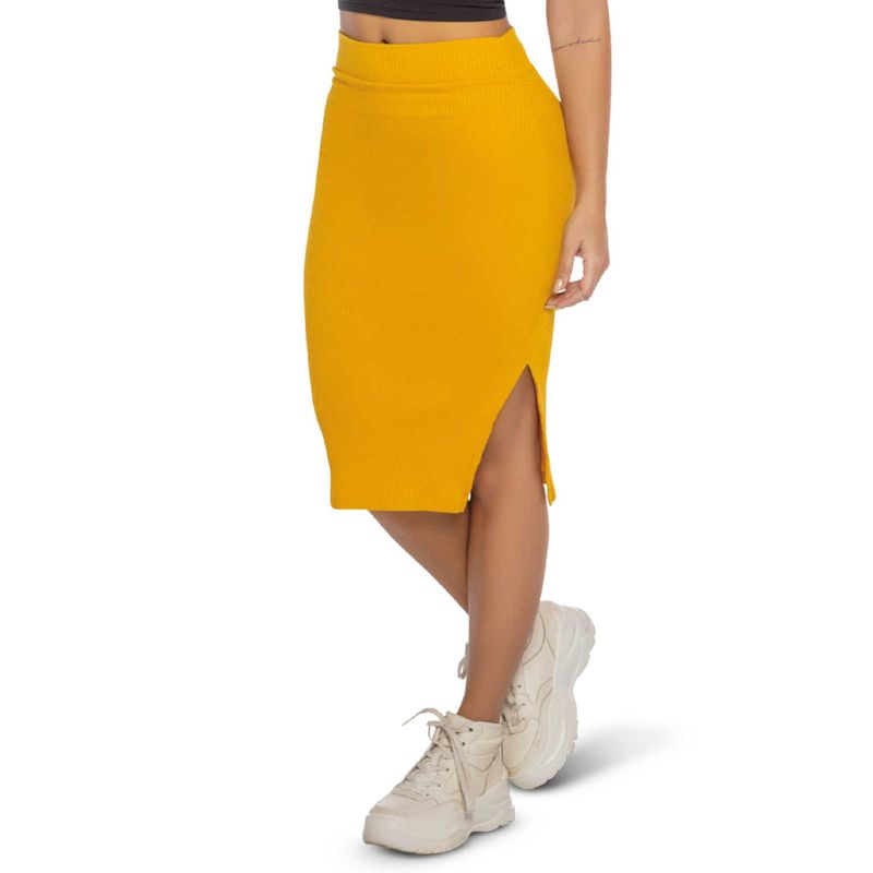 Falda Larga Mujer Amarillo Atypical 34748