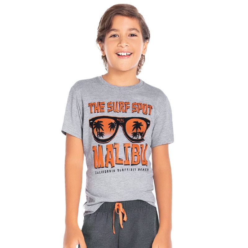 Camiseta Para Niño Gris Jaspe MP
