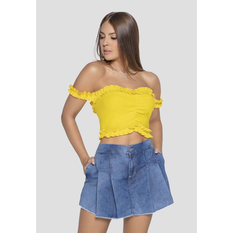 Camiseta Mujer Amarillo Mp 91860
