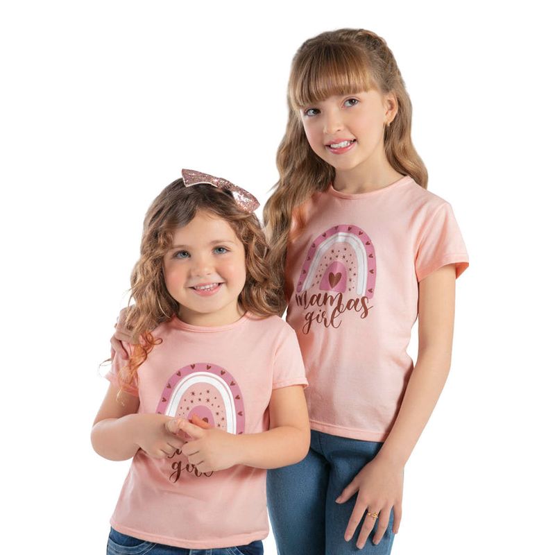 Camiseta Infantil Femenino Palo De Rosa Mp 92854