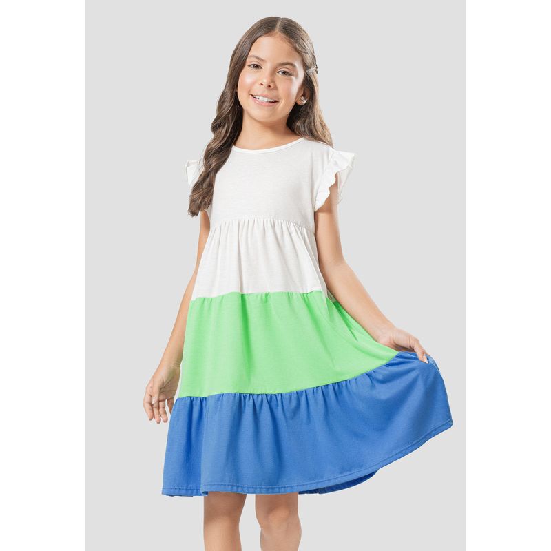 Vestido Infantil Femenino Multicolor Mp 100506