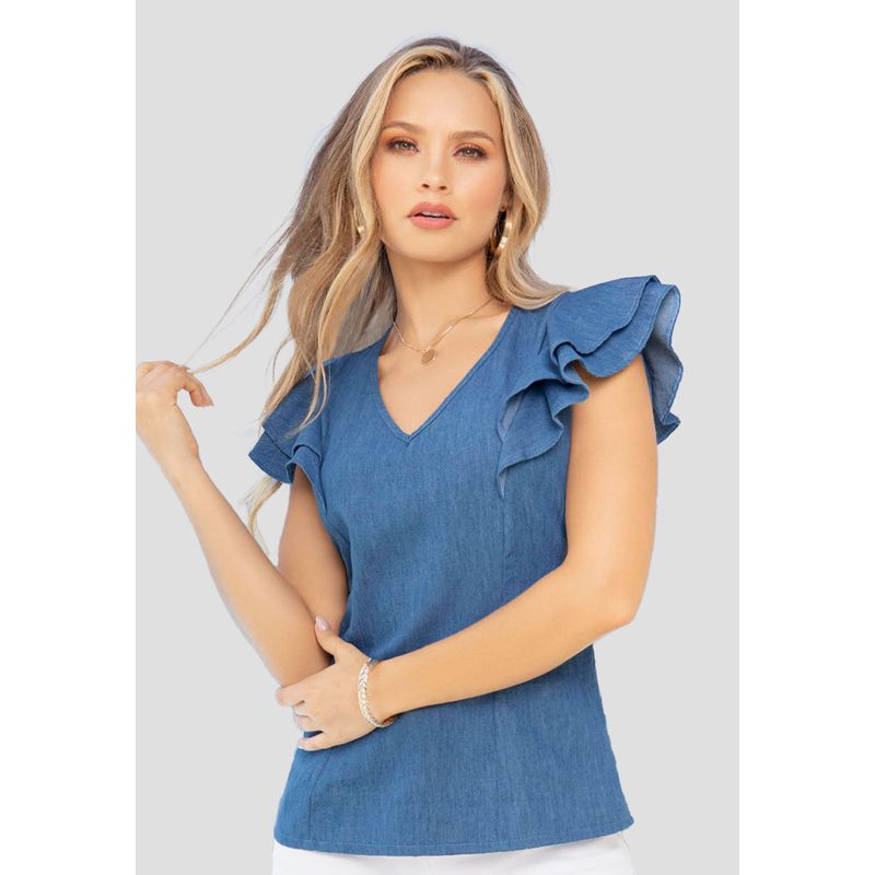 Blusa Mujer Azul Mp 87239