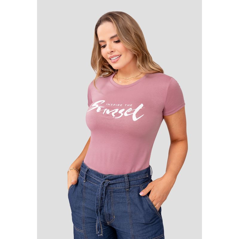 Camiseta Mujer Rosa Mp 105059