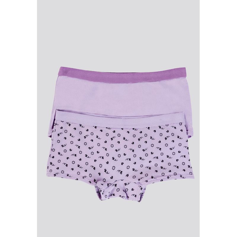 Cachetero Paq X2 Infantil Lila Tech/Estampado FI 3852