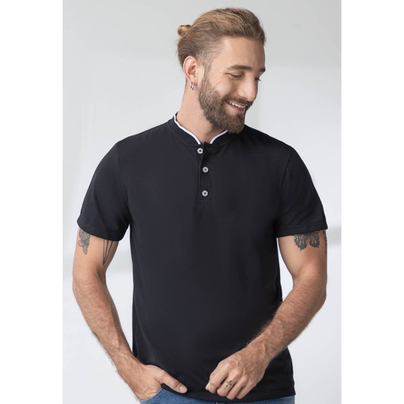 Polo Hombre Negro Rutta 2965
