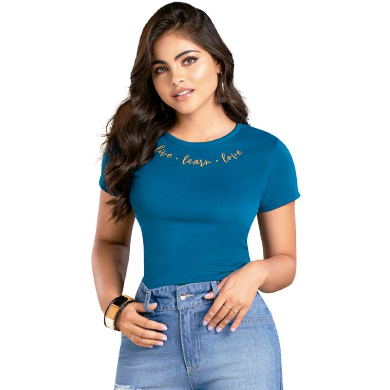 Camiseta Adulto Azul Petróleo Mp 96664