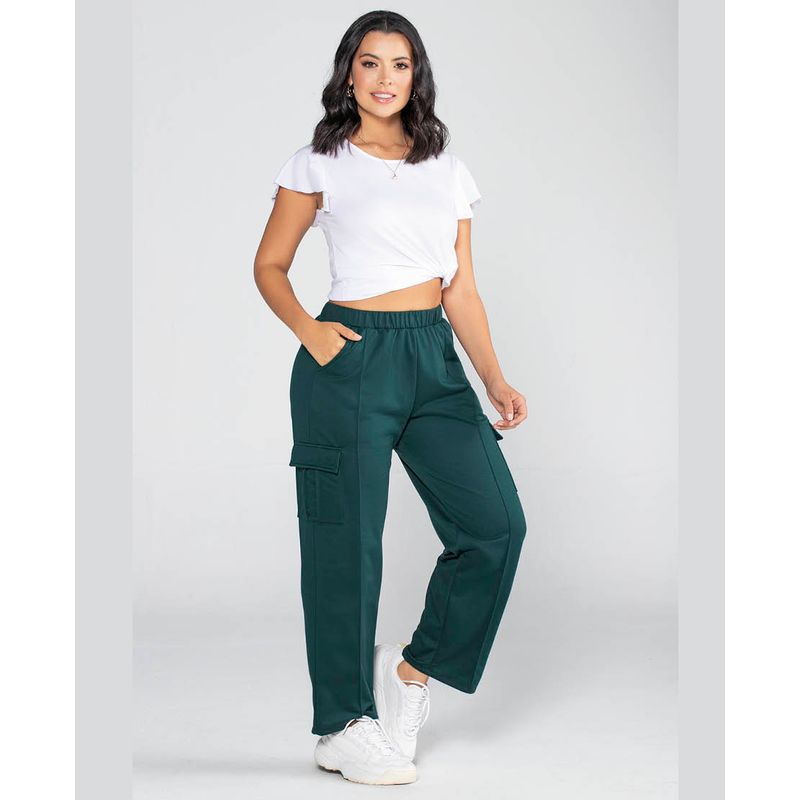 Pantalón Mujer Verde Botella Mp 3136