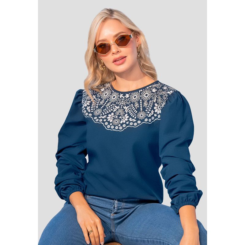 Blusa Mujer Azul Profundo Mp 107976