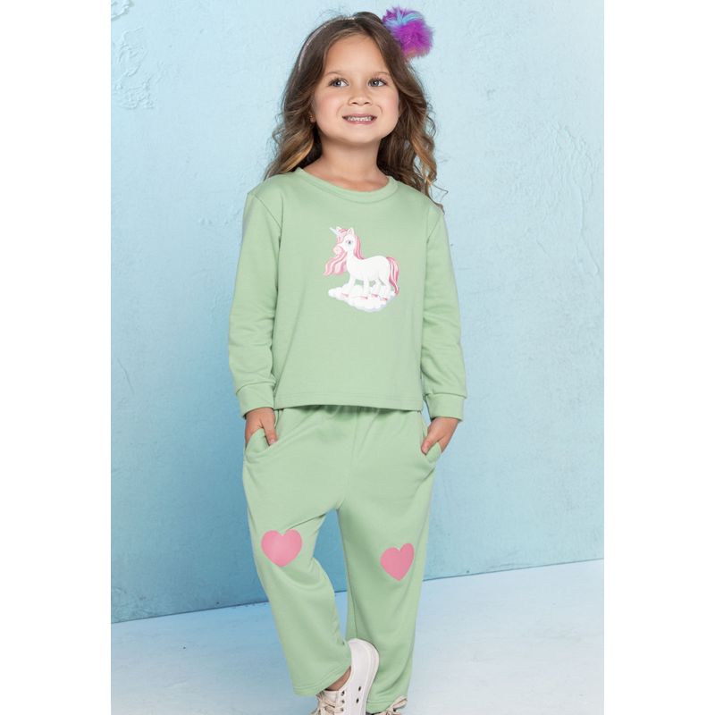 Conjunto Infantil Femenino Verde Mp 638