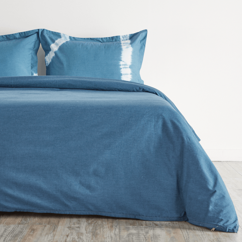Cover Duvet - Funda Plumón Dril Polialgodón Tie Dye Azul