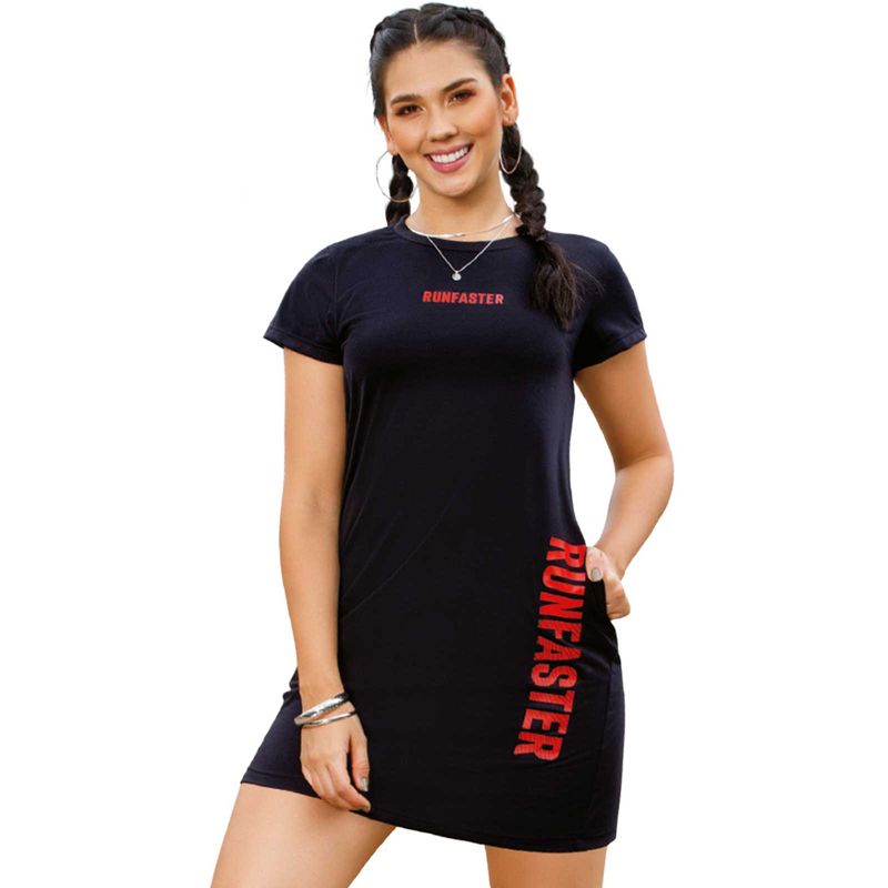Vestido Mujer Negro Atypical 82985