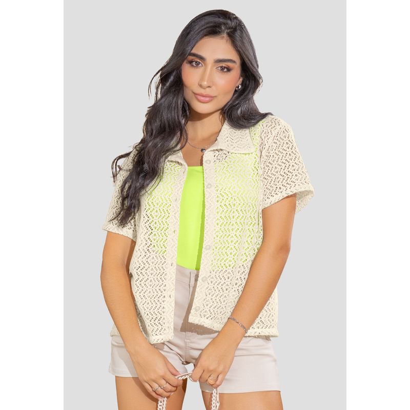 Camisa Mujer Crema Mp 108125