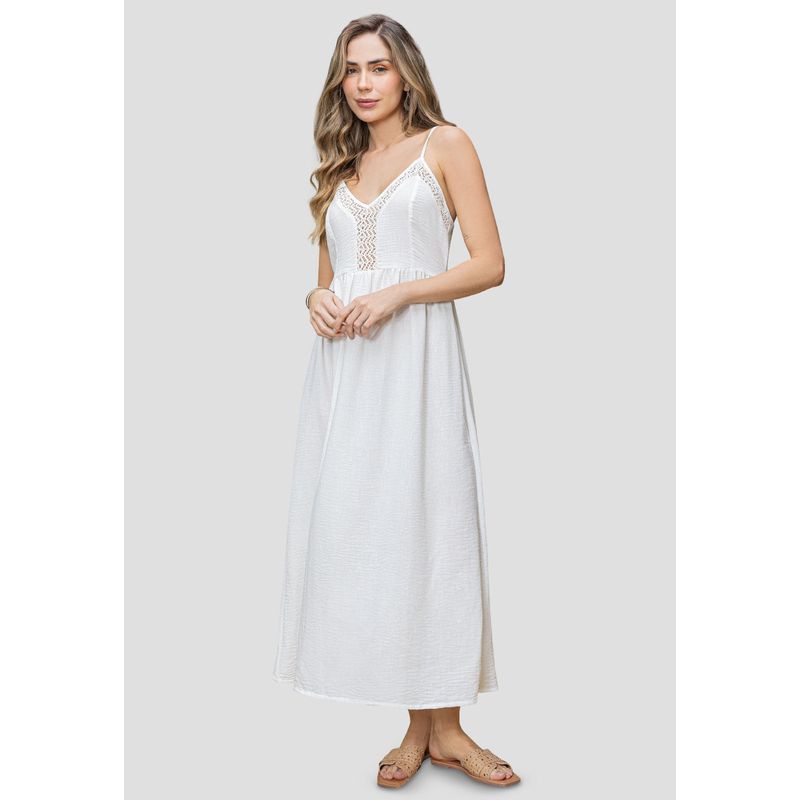 Vestido Largo Mujer Marfil Rutta 110715