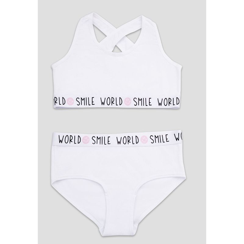 Conjunto Infantil Femenino Blanco Fi 106194