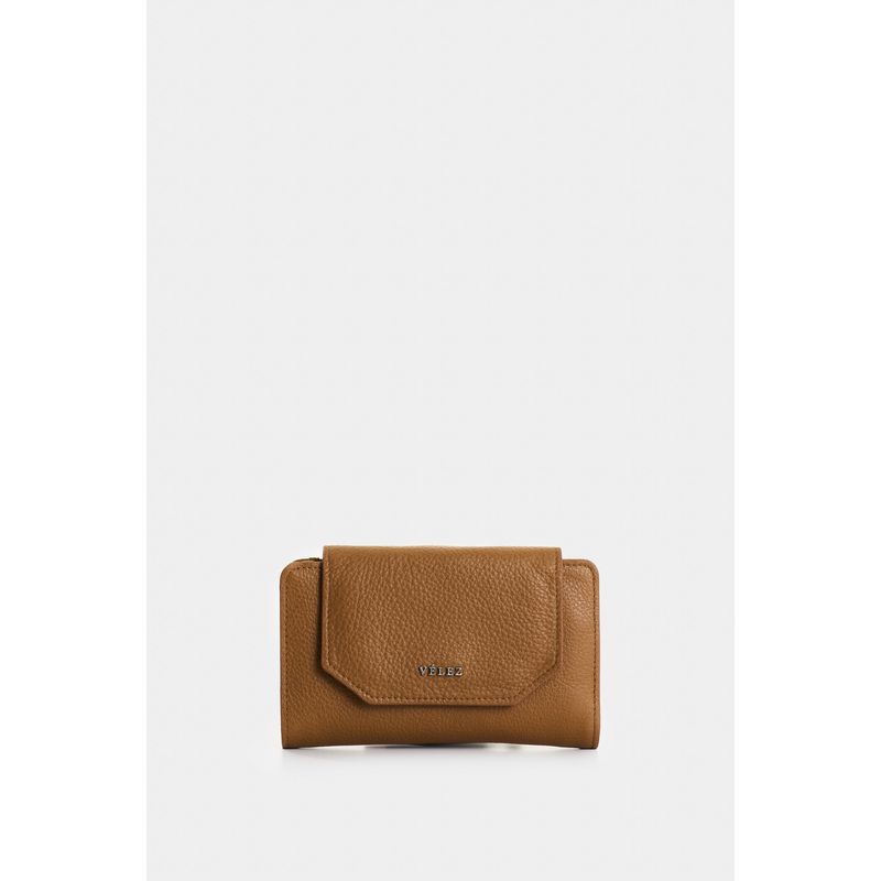 Billetera Bravo de cuero para mujer corte hexagonal