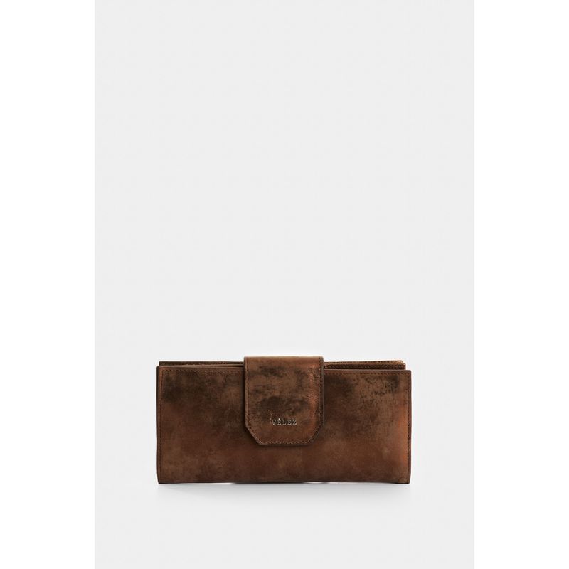 Billetera porta chequera de cuero folia para mujer Jade