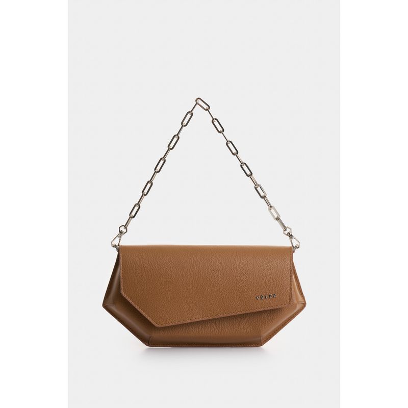 Bowling Hexa Baguette de cuero para mujer detalle cadena