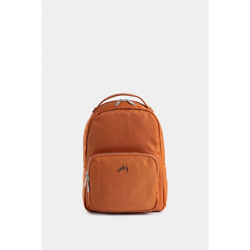 Morral Púrpura pequeño de lona para mujer manija cuero