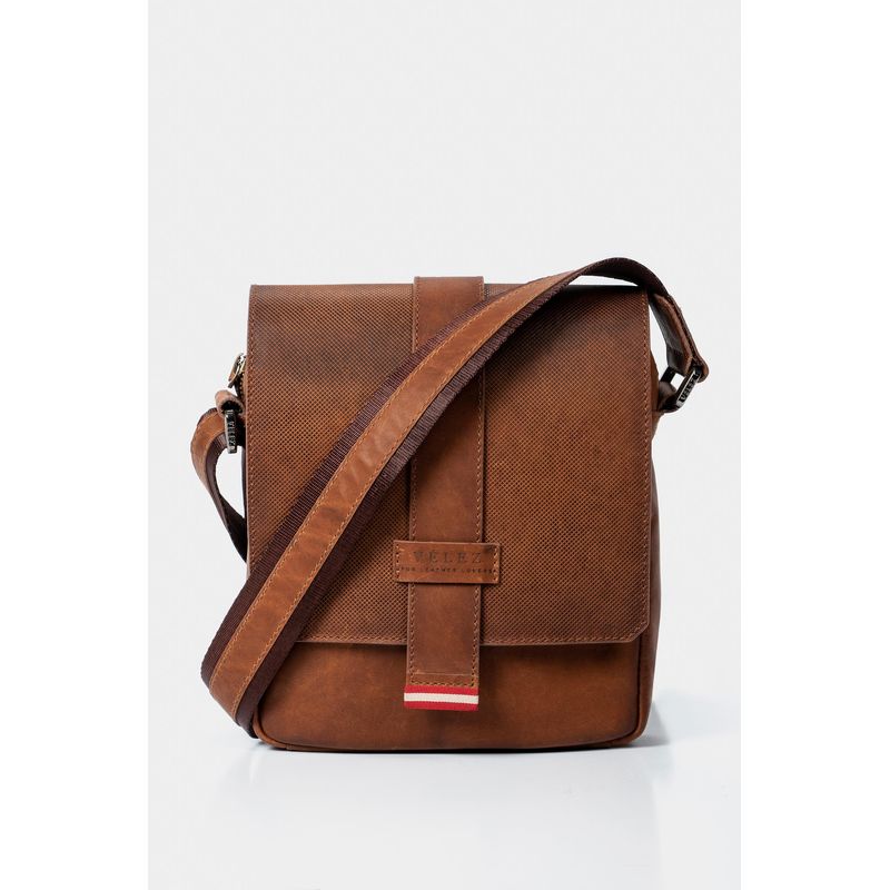 Bolso manos libres Nuovo de cuero vintage Miel
