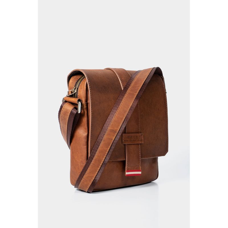 Bolso manos libres Nuovo de cuero vintage Miel