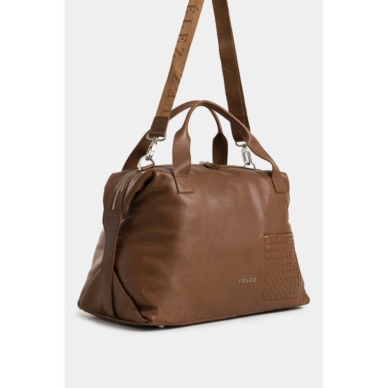 Bowling river de cuero para hombre bolsillo tejido