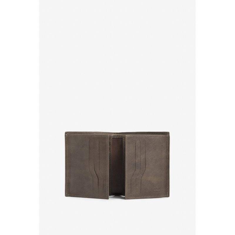 Billetera Lucca de cuero para hombre detalle contraste