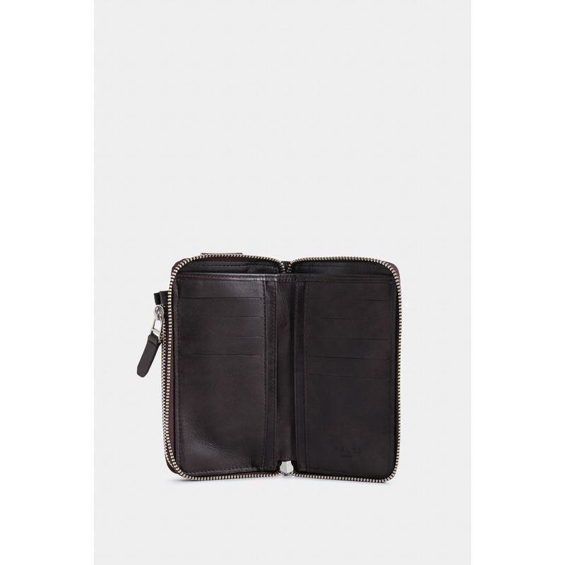 Billetera halo de cuero para hombre porta celular