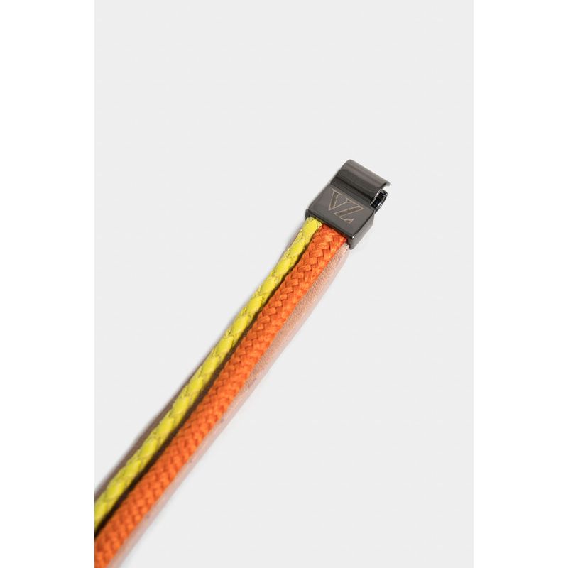 Manilla tanami de cuero para hombre cordón de poliéster en contraste