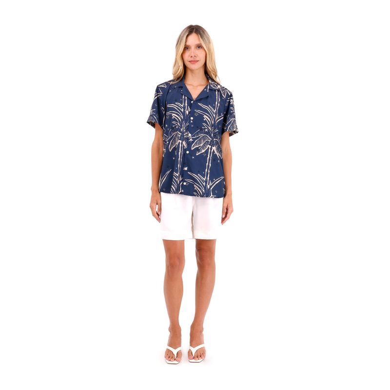 Camisa Wonder Palmeras Azul