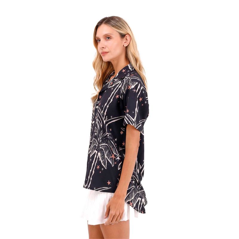 Camisa Wonder Palmeras Negro