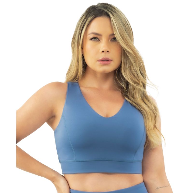 Top deportivo con soporte de espalda y busto con cargaderas anchas para mayor soporte