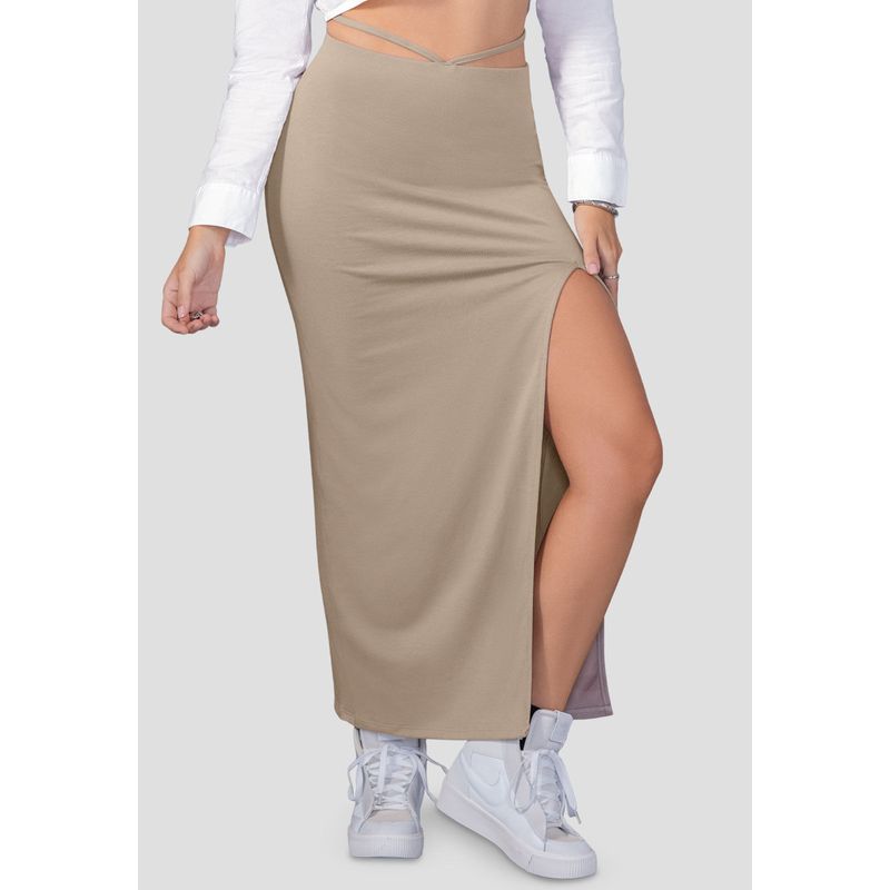 Falda Larga Mujer Café Pardo Mp 110266