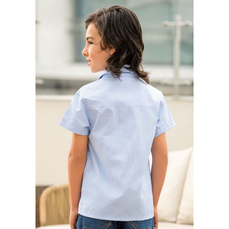 Camisa Infantil Masculino Azul Baby Mp 110869