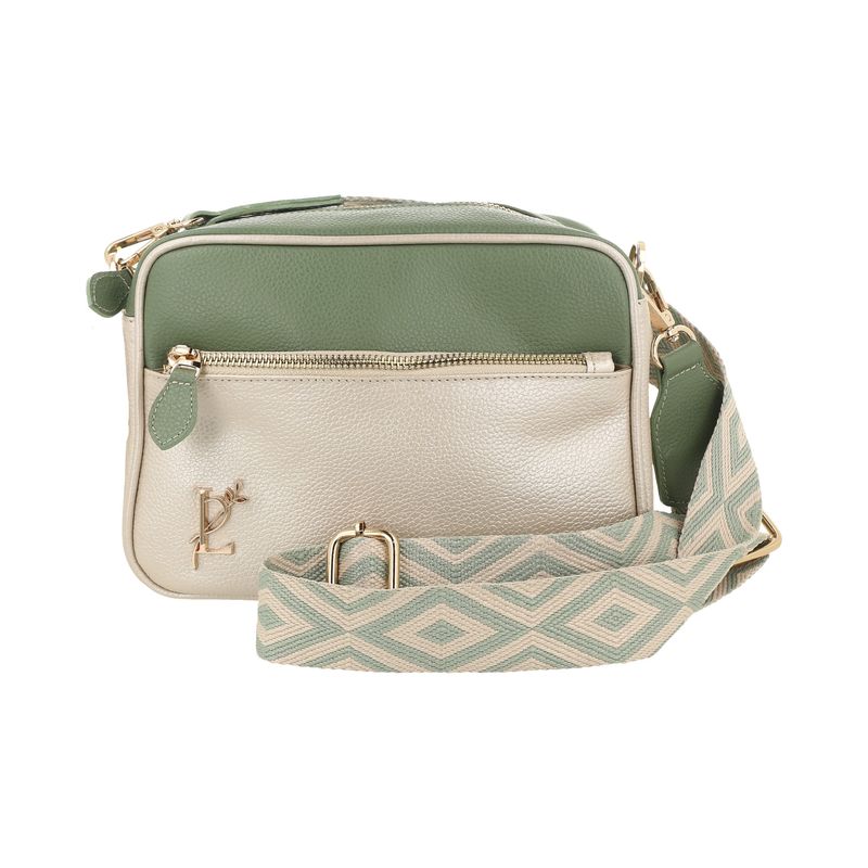 Cartera Manos Libres Verde Beige.