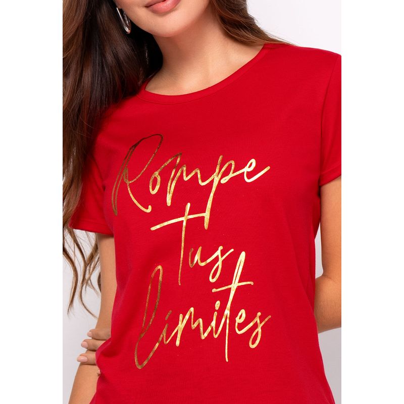 Camiseta Mujer Rojo Mp 111094