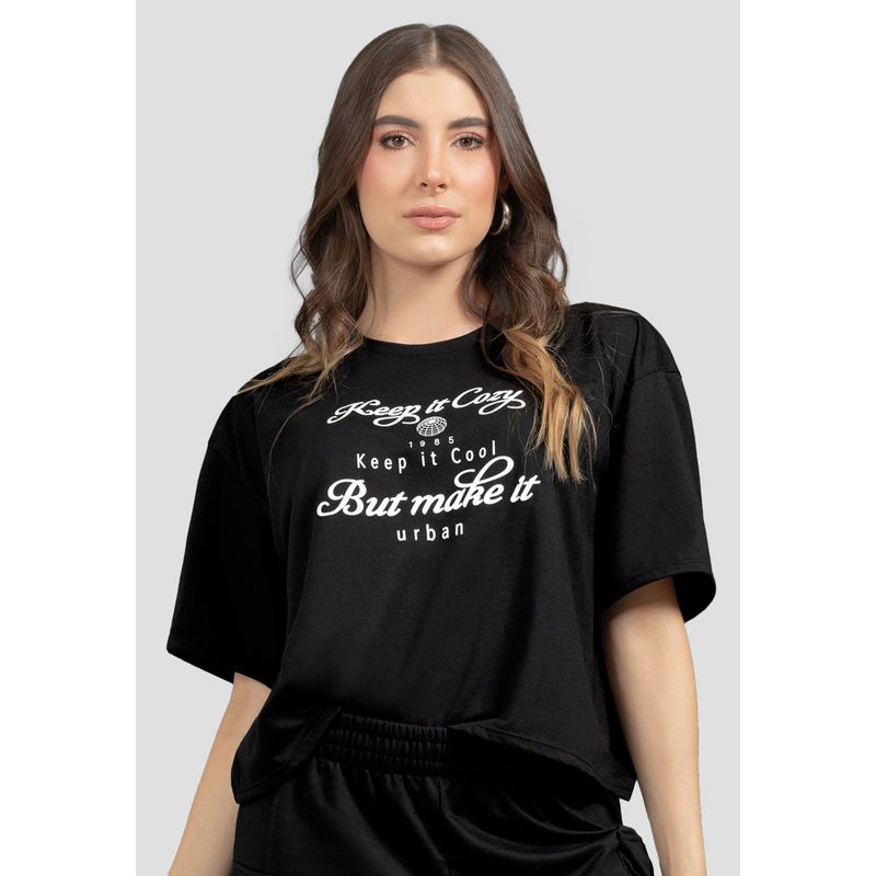 Camiseta Mujer Negro Mp 110983