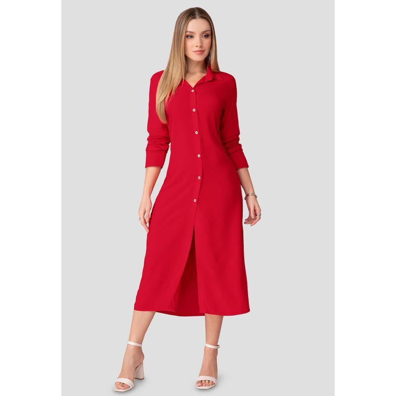 Vestido Largo Mujer Rojo Mp 111082