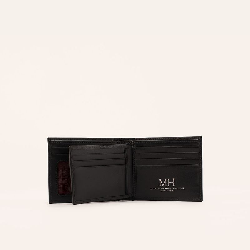 Billetera Extraplana Con Inserto Negro Etna Esencial