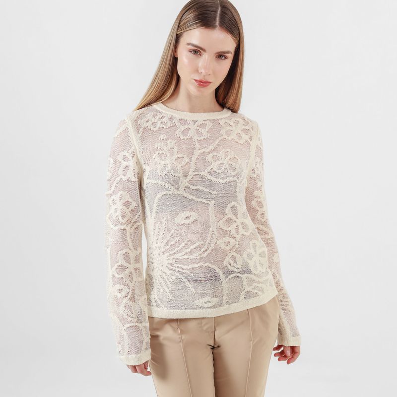 Sweater Cuello Redondo Manga Larga