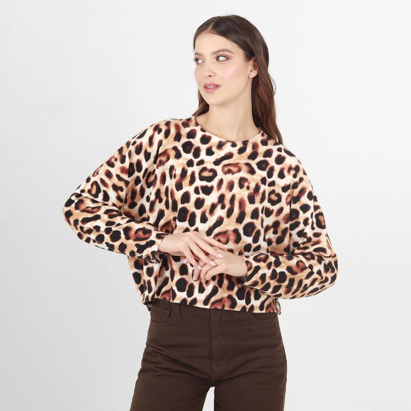 Sweater Cuello Redondo Manga Larga