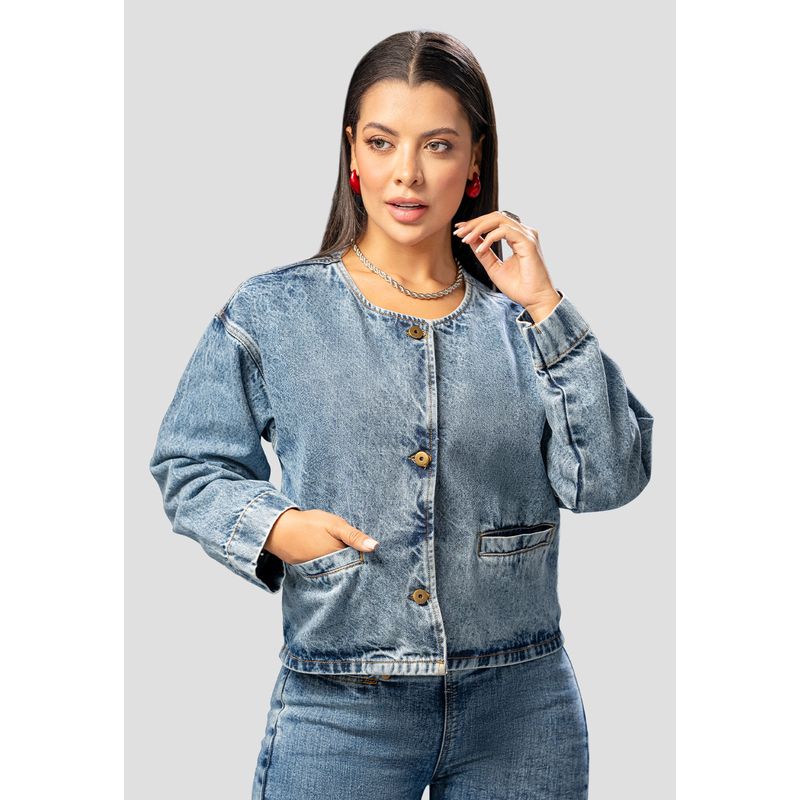 Chaqueta Mujer Azul Mp 112373