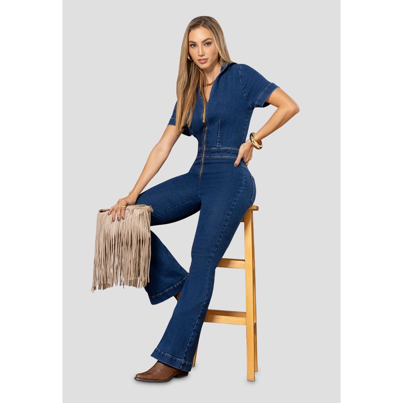 Enterizo Largo Mujer Azul Medio Mp 112371