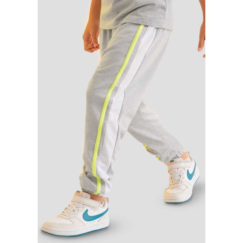 Jogger Infantil Masculino Gris Jaspe Mp 112598