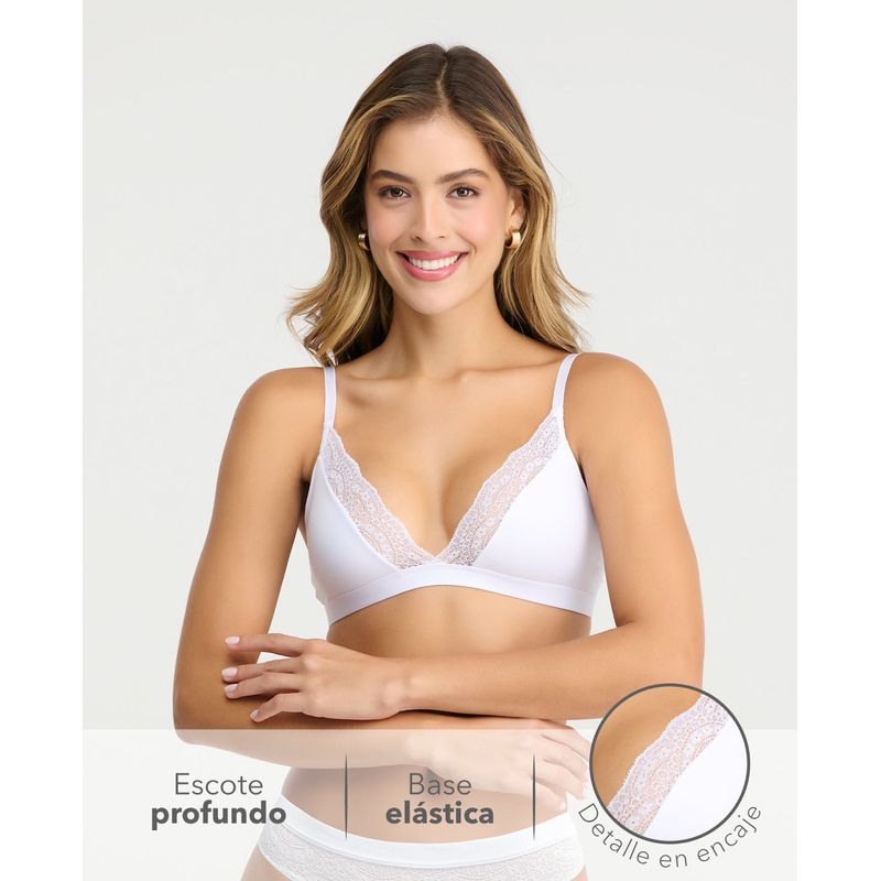 Bralette Escote Profundo | Cargadera ajustable | Detalles en Encaje